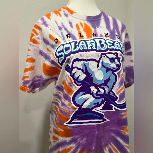 Orlando Solar Bears Tie-Dye Graphic Tee - Purple & Orange - Picture 3 of 7
